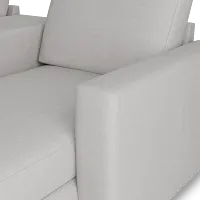 Citymod Light Gray Fabric Large Right Chaise Sectional With Storage Console