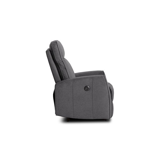 Chris Dark Gray Fabric Power Recliner