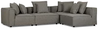 Tatum Gray Fabric 4-piece Modular Sectional