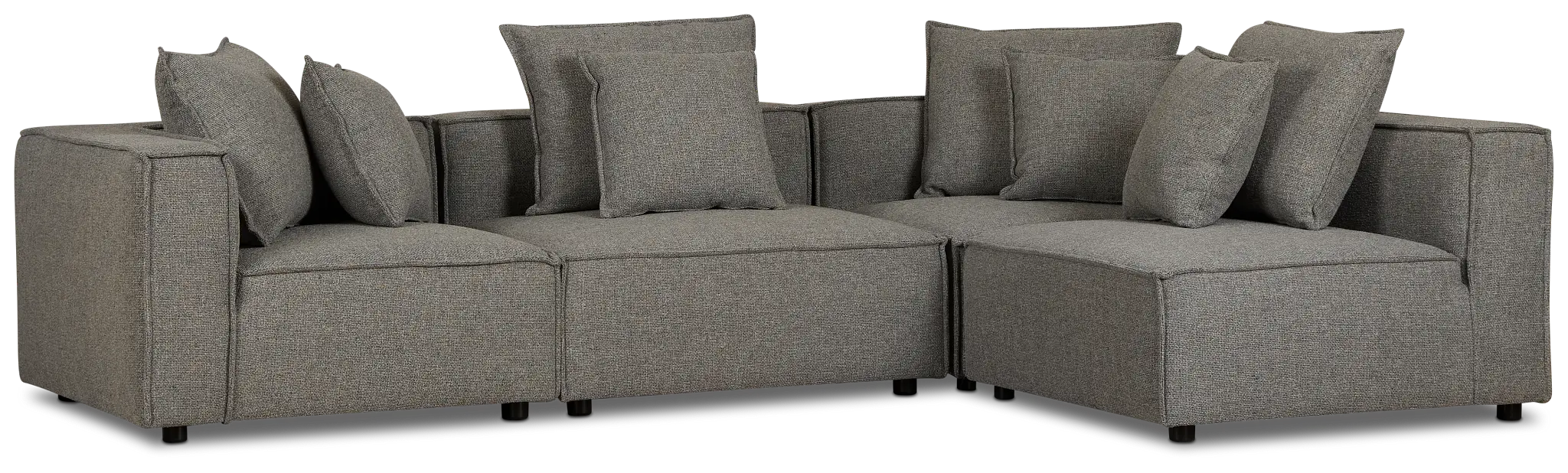 Tatum Gray Fabric 4-piece Modular Sectional Tatum Gray Fabric 4-piece Modular Sectional