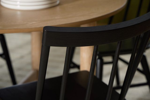 Taylor Black Slat Side Chair