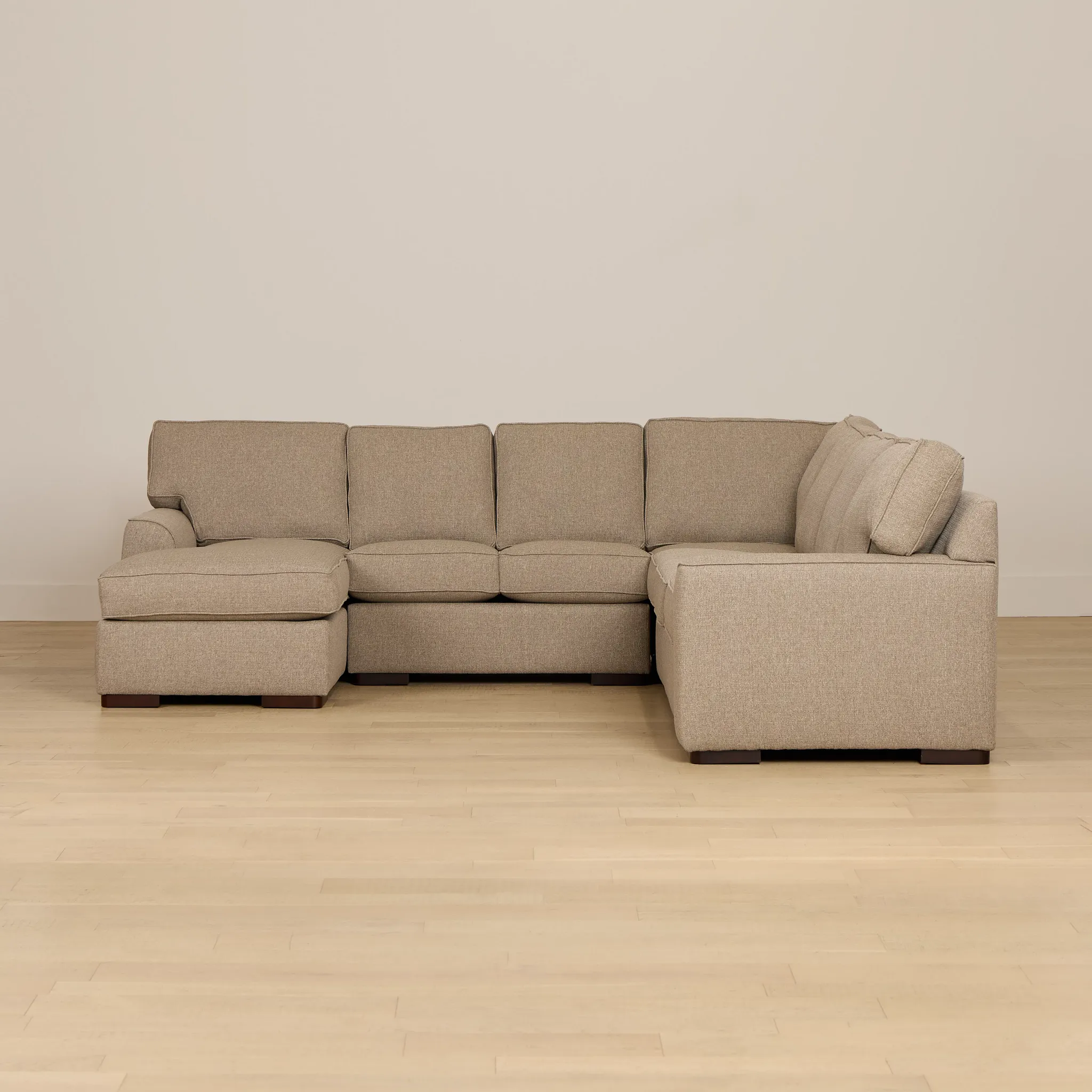 Sinclair Brown Fabric Large Left Chaise Sectional