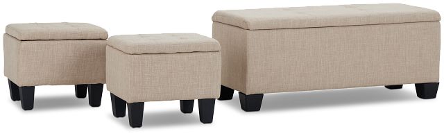 Ethan Light Beige Set Of 3 Bench