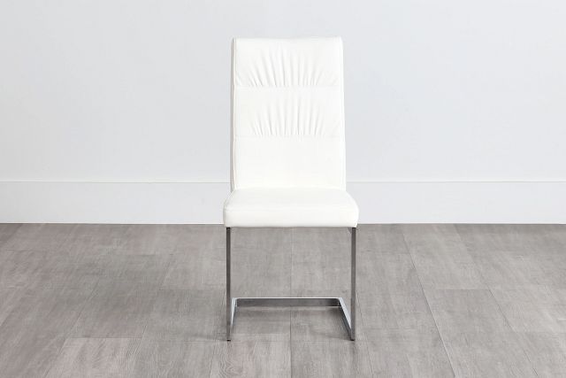 Bronx White Upholstered Side Chair