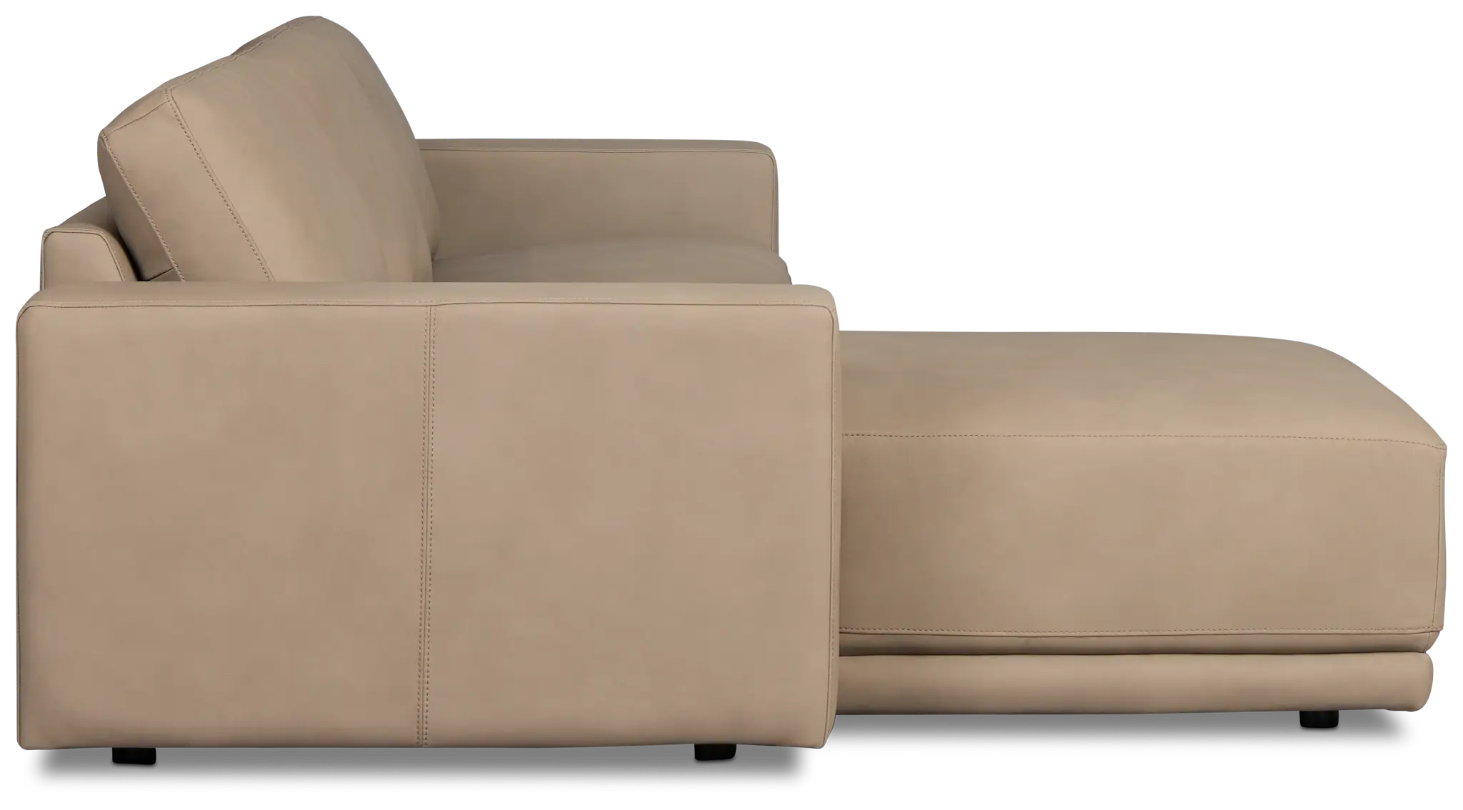 Kellan Taupe Leather Left Chaise Sectional Kellan Taupe Leather Left Chaise Sectional