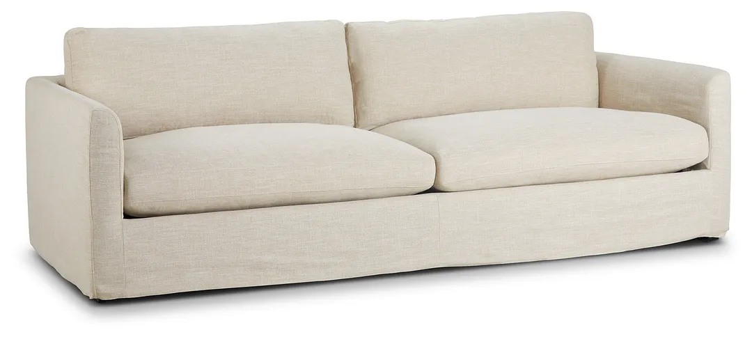 Willow 102" Light Beige Fabric Sofa