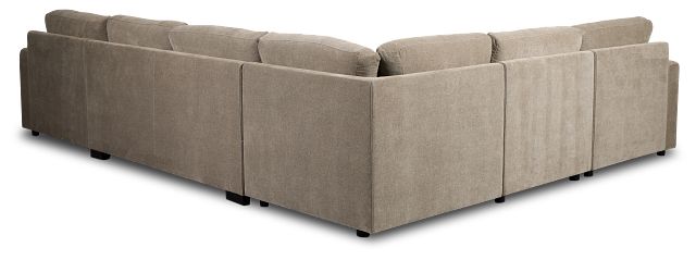 Addie Gray Fabric Medium Right Chaise Storage Sleeper Sectional