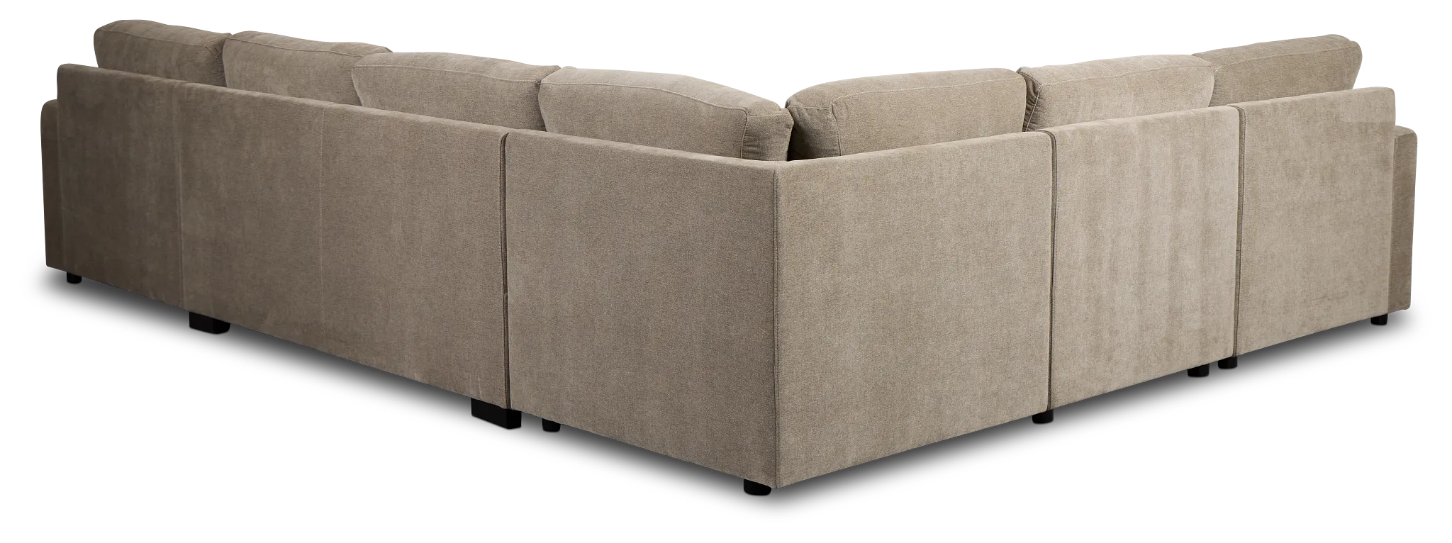 Addie Gray Fabric Medium Right Chaise Storage Sleeper Sectional