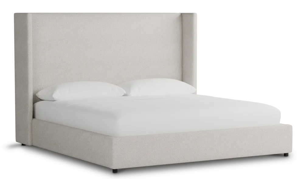 Captiva Gellar Beige 60" Upholstered Shelter Bed