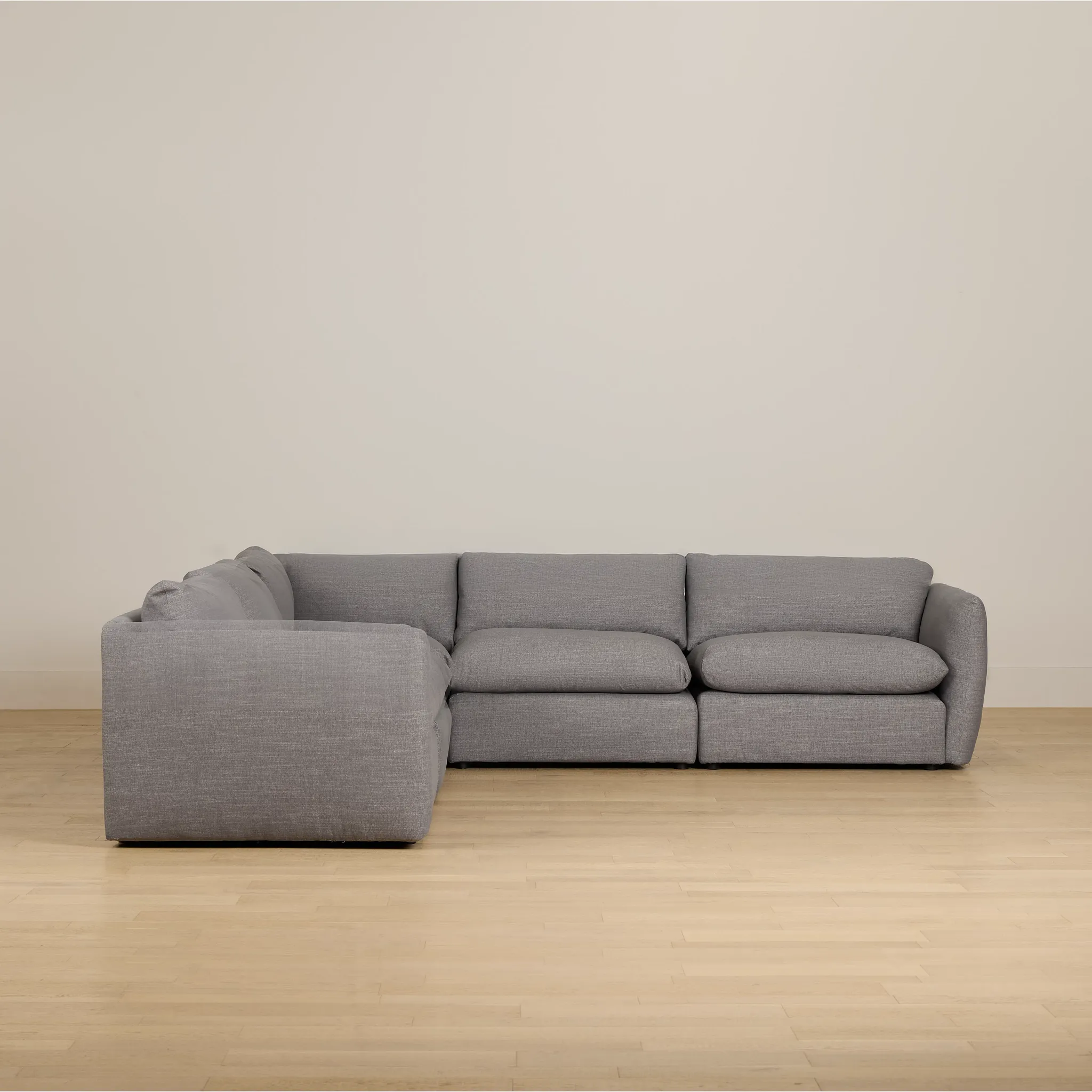 Serena Gray Fabric 5-piece Modular Sectional