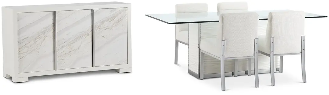 Ocean Drive 86" Glass Dining Room Ocean Drive 86" Glass Dining Room