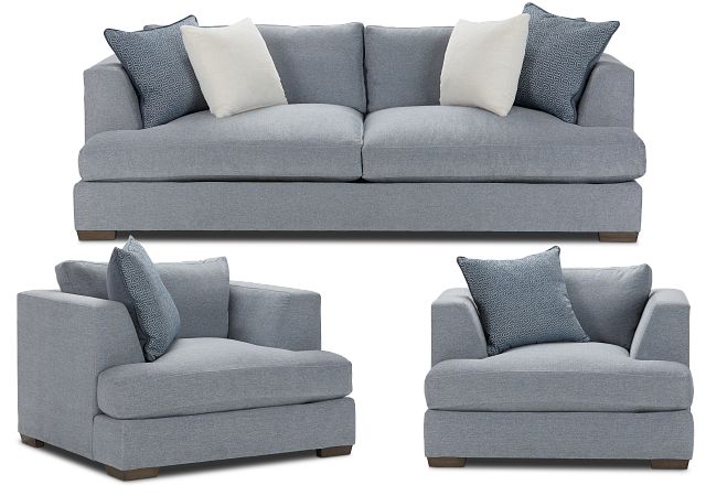 Giselle Gray Fabric Living Room (0)