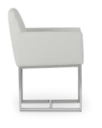 Miami White Micro Upholstered Arm Chair