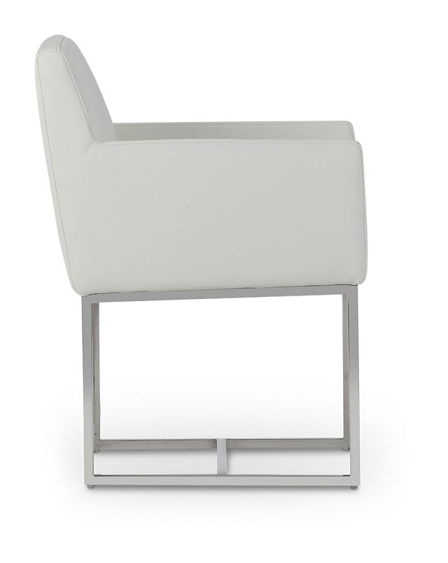 Miami White Micro Upholstered Arm Chair