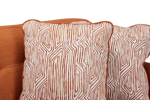 Raya Orange Fabric Sofa