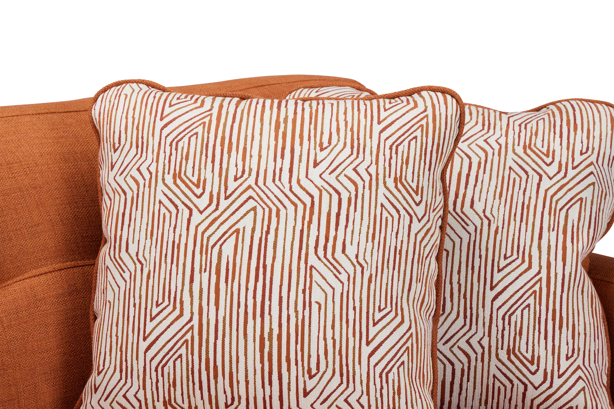 Raya Orange Fabric Sofa