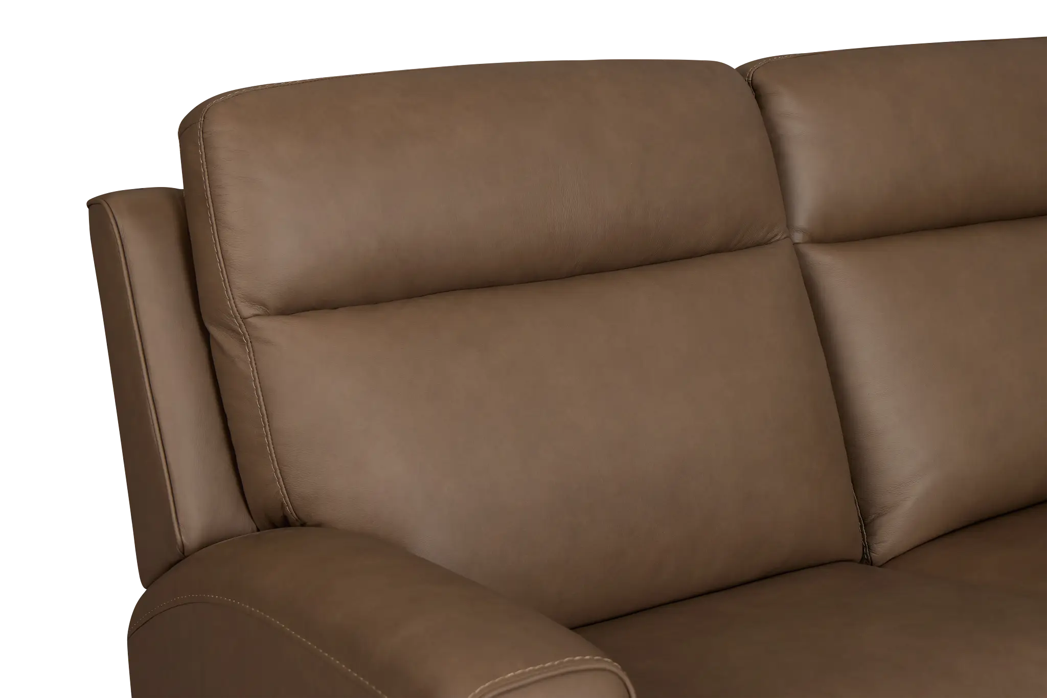 Flexsteel Belmont Dark Brown Lthr/vinyl Small Triple Power Reclining Two-arm Sectional Flexsteel Belmont Dark Brown Lthr/vinyl Small Triple Power Reclining Two-arm Sectional