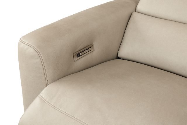 Melody Light Gray Micro Large Triple Power Reclining Two-arm Sectional
