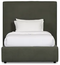 Grayton Sutton Green 54" Upholstered Platform Bed