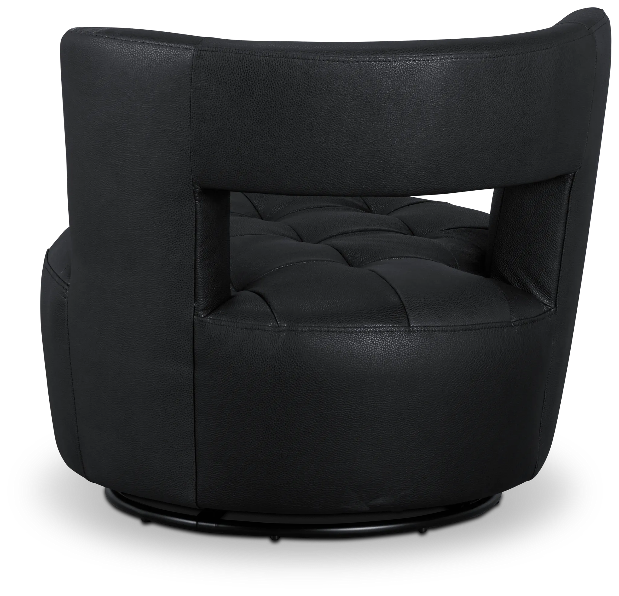 Zion Black Micro Swivel Accent Chair