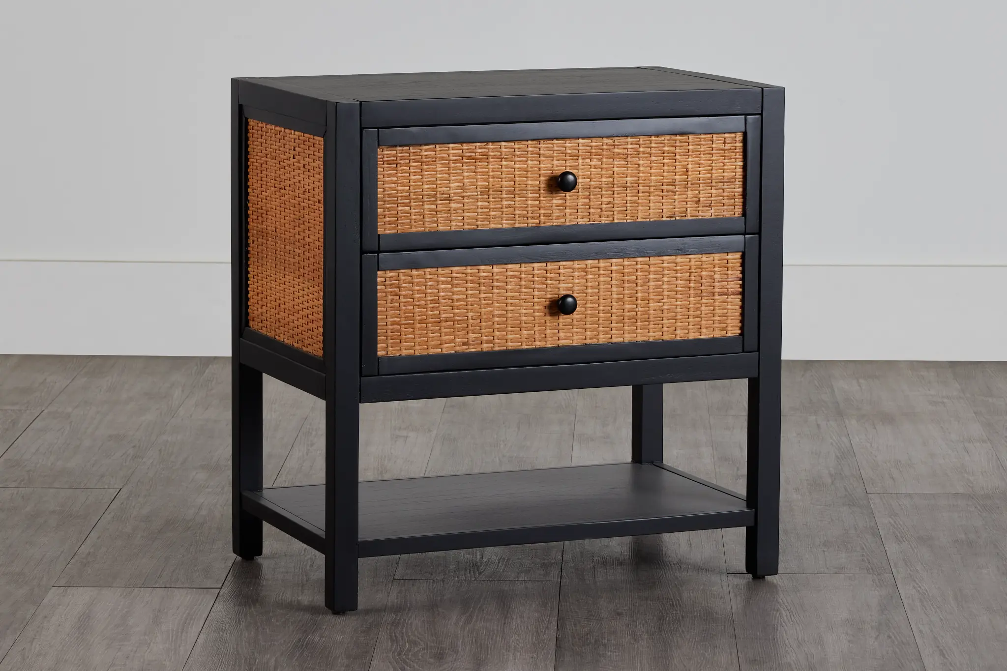 Venice Black Woven Nightstand Venice Black Woven Nightstand