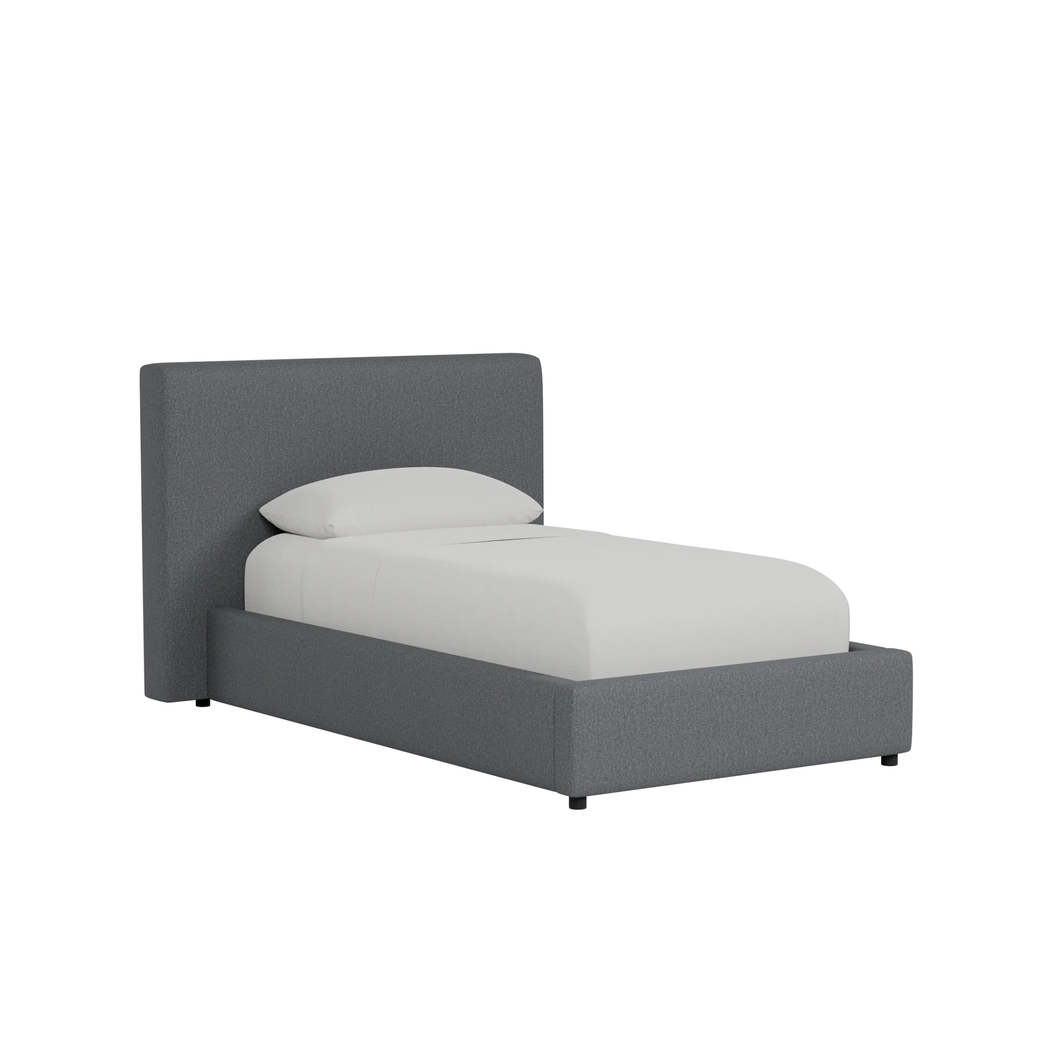 Grayton Delray Dark Gray 44" Upholstered Platform Bed