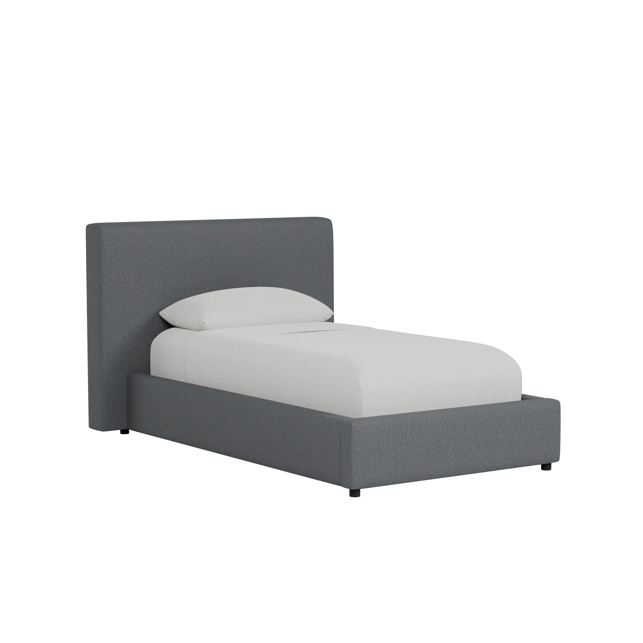 Grayton Delray Dark Gray 44" Upholstered Platform Bed Grayton Delray Dark Gray 44" Upholstered Platform Bed