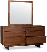 Bowery Dark Tone Dresser & Mirror