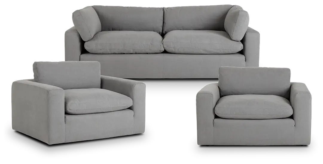 Grant Light Gray Fabric Living Room Grant Light Gray Fabric Living Room