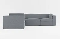 Destin Elevation Gray Fabric 5-piece Modular Sectional