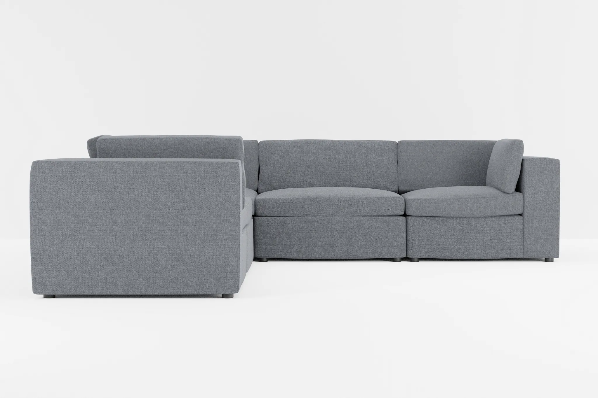 Destin Elevation Gray Fabric 5-piece Modular Sectional