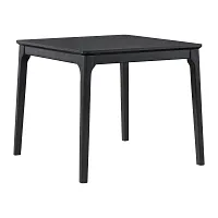 Kerensa Black Square High Table & 4 Upholstered Barstools