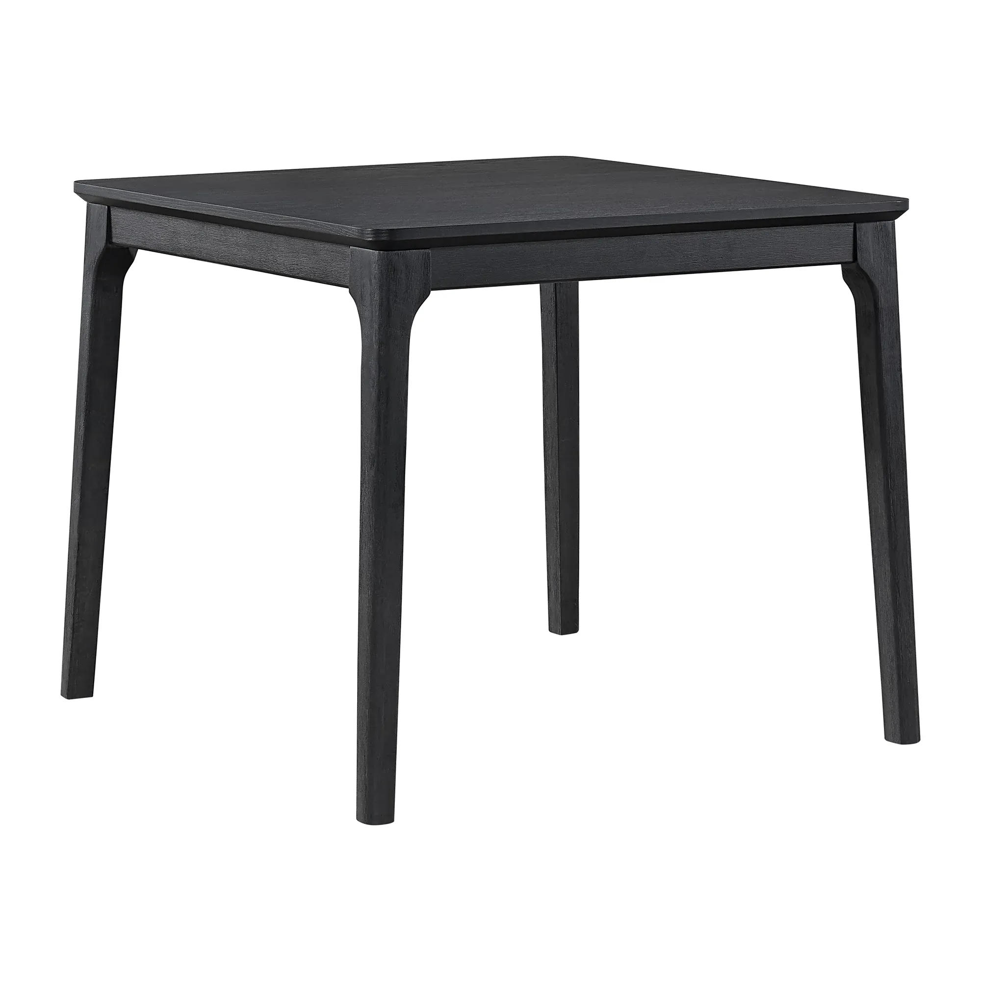 Kerensa Black Square High Table & 4 Upholstered Barstools