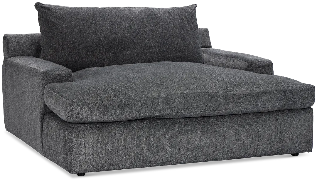 Stella Dark Gray Fabric Chaise