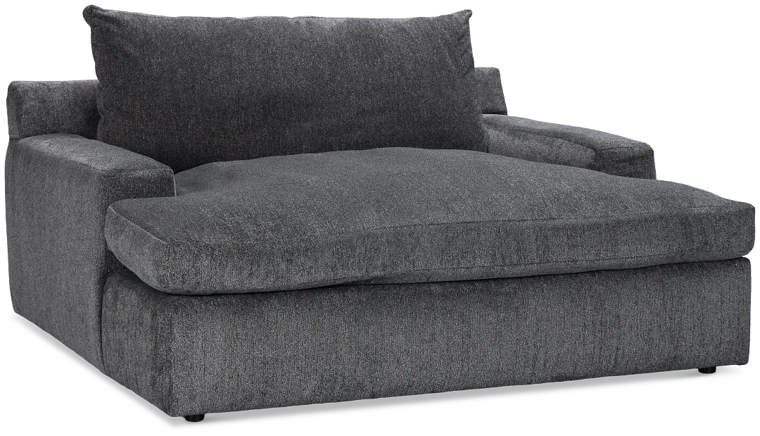 Stella Dark Gray Fabric Chaise Stella Dark Gray Fabric Chaise