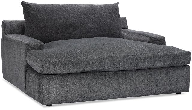 Stella Dark Gray Fabric Chaise