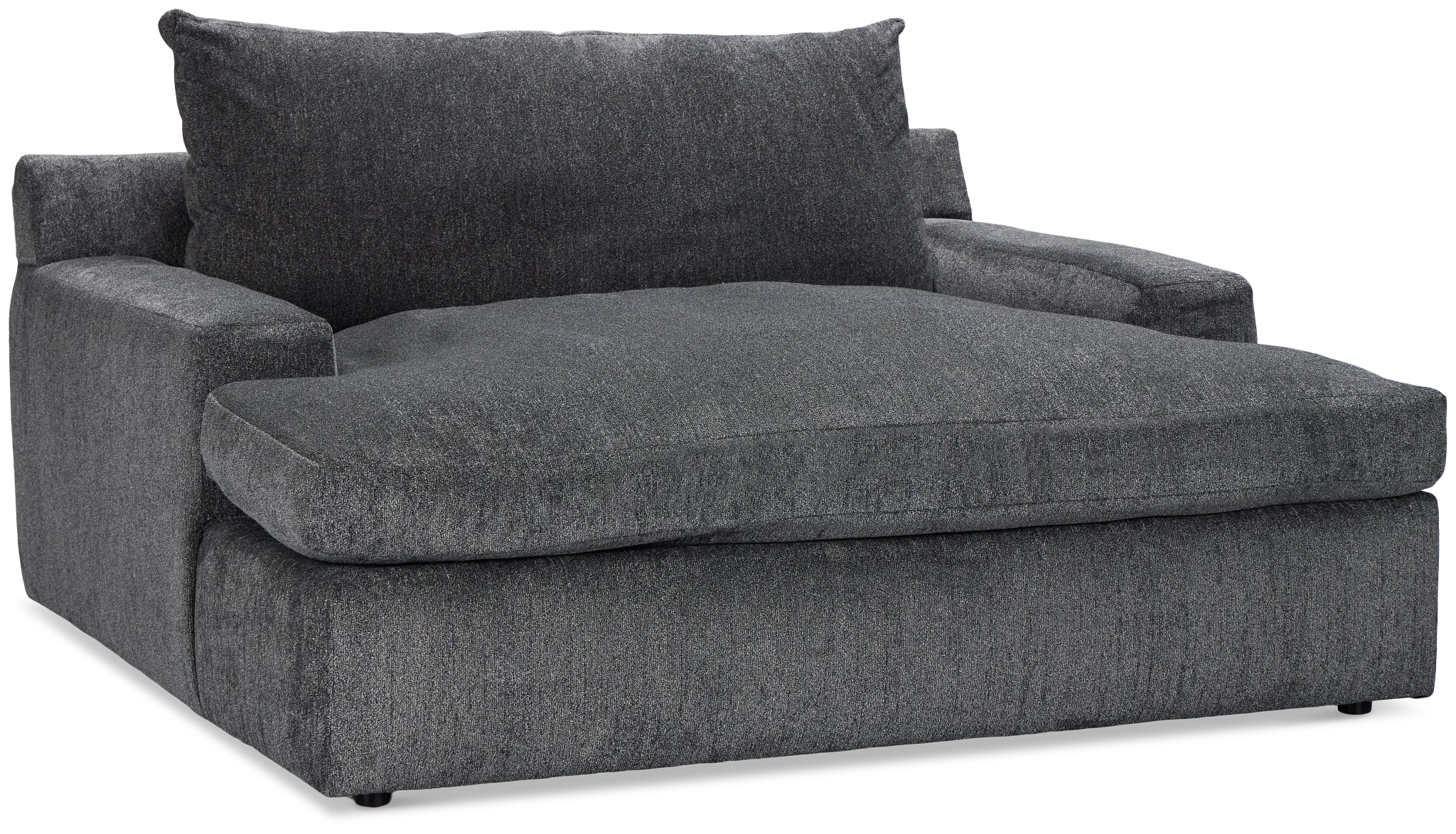 Stella Dark Gray Fabric Chaise