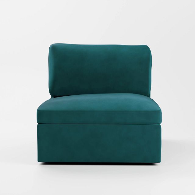 Destin Joya Teal Velvet Swivel Chair