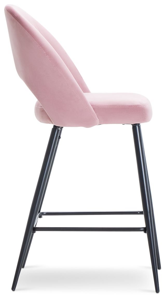 Kelly Light Pink 28" Upholstered Barstool (3)