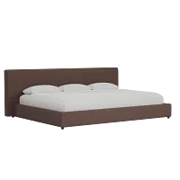 Grayton Elite Dark Brown 44" Upholstered Platform Bed