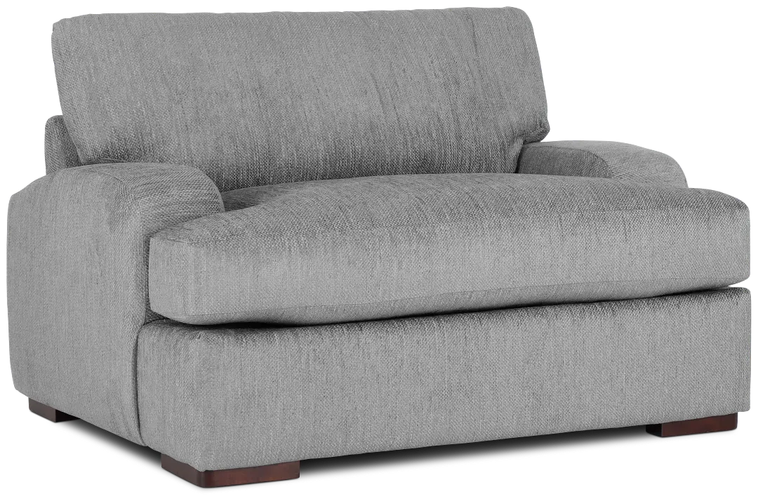 Alpha Light Gray Fabric Chair