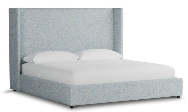 Captiva Natural Beauty Light Blue 60" Upholstered Shelter Bed