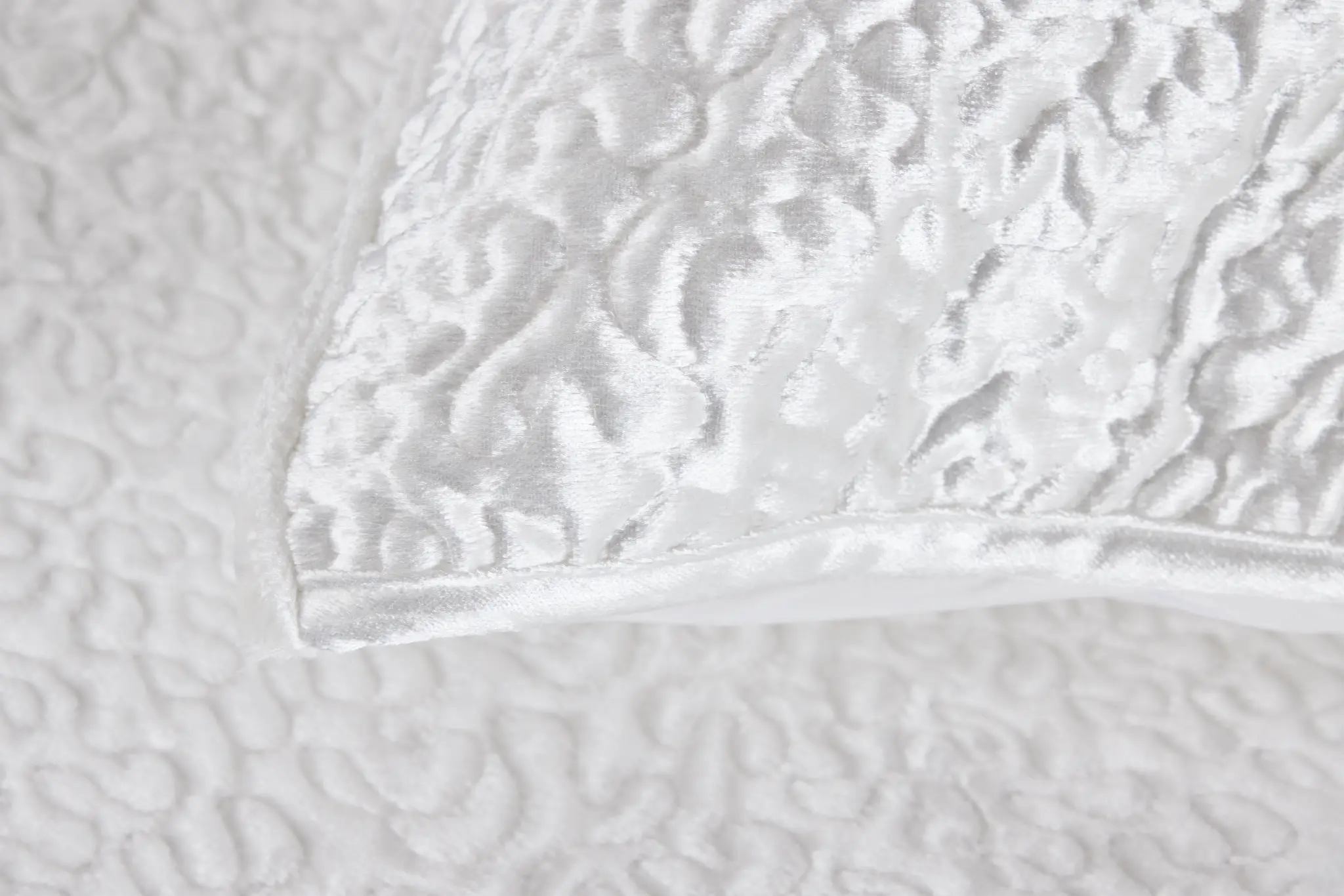 Paloma White Velvet Coverlet Set Paloma White Velvet Coverlet Set