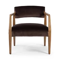 Four Hands Tyler Brown Velvet Accent Chair