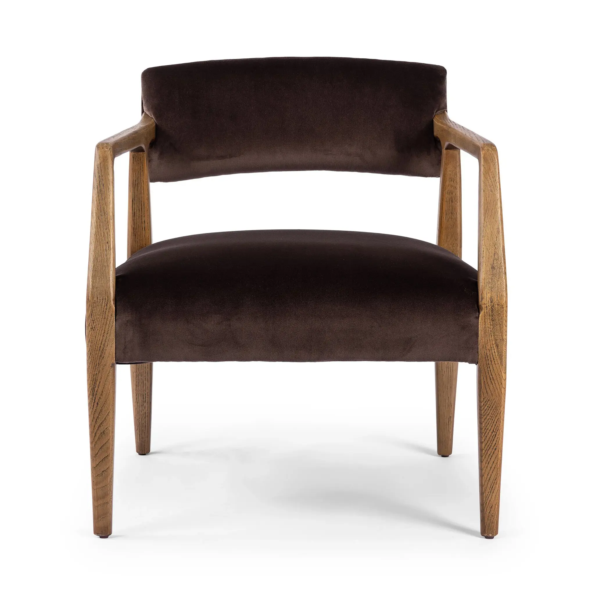 Four Hands Tyler Brown Velvet Accent Chair Four Hands Tyler Brown Velvet Accent Chair