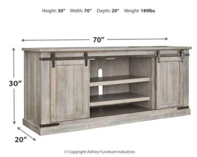 Carynhurst2 White 70" Tv Stand