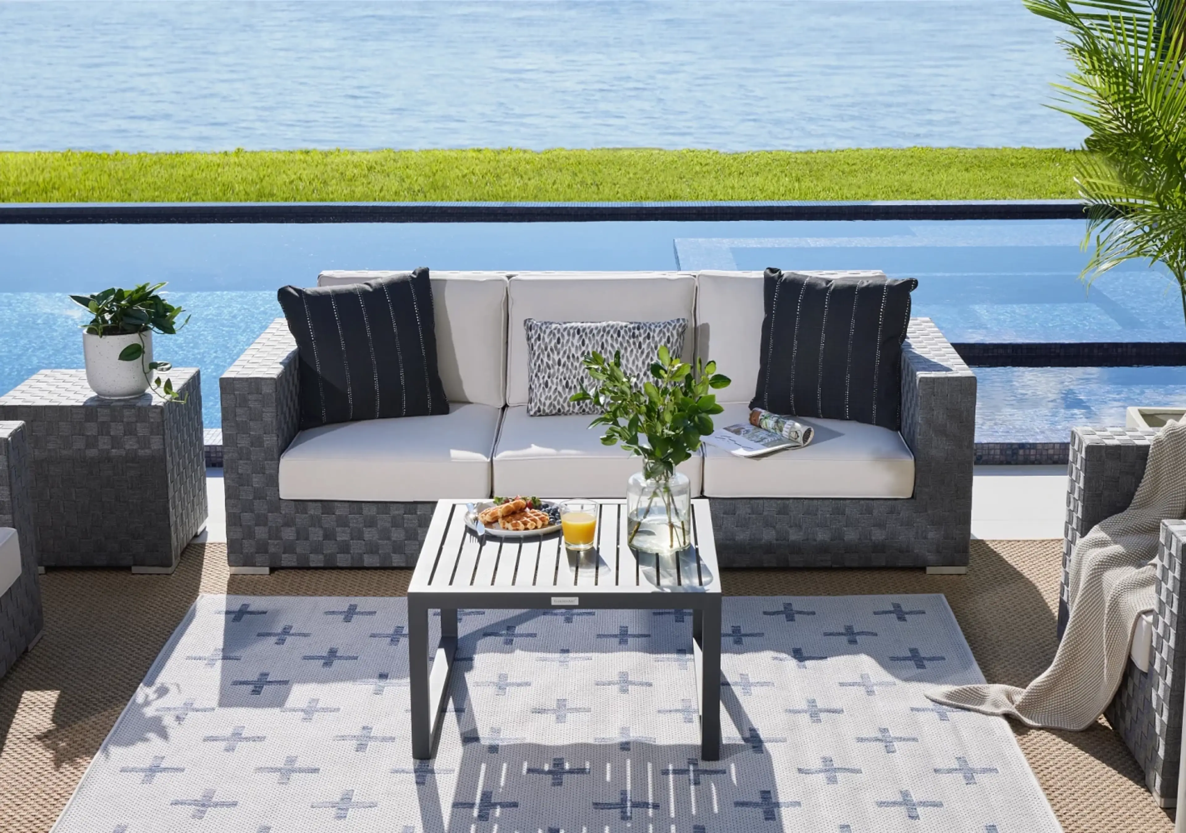 All-Weather Aluminum Barbados Sofa