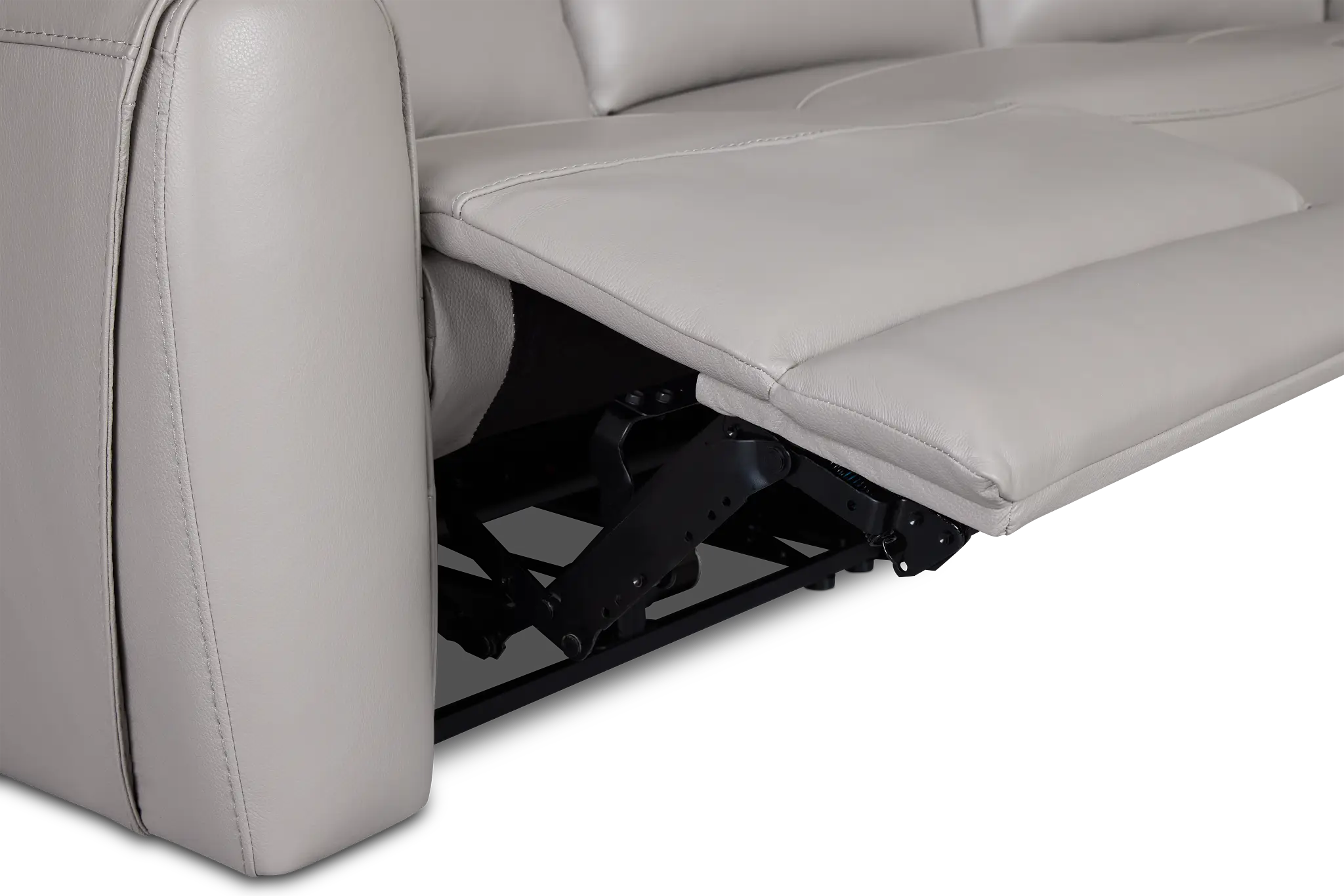 Walker Light Gray Lthr/vinyl Medium Triple Power 2-arm Sectional Walker Light Gray Lthr/vinyl Medium Triple Power 2-arm Sectional