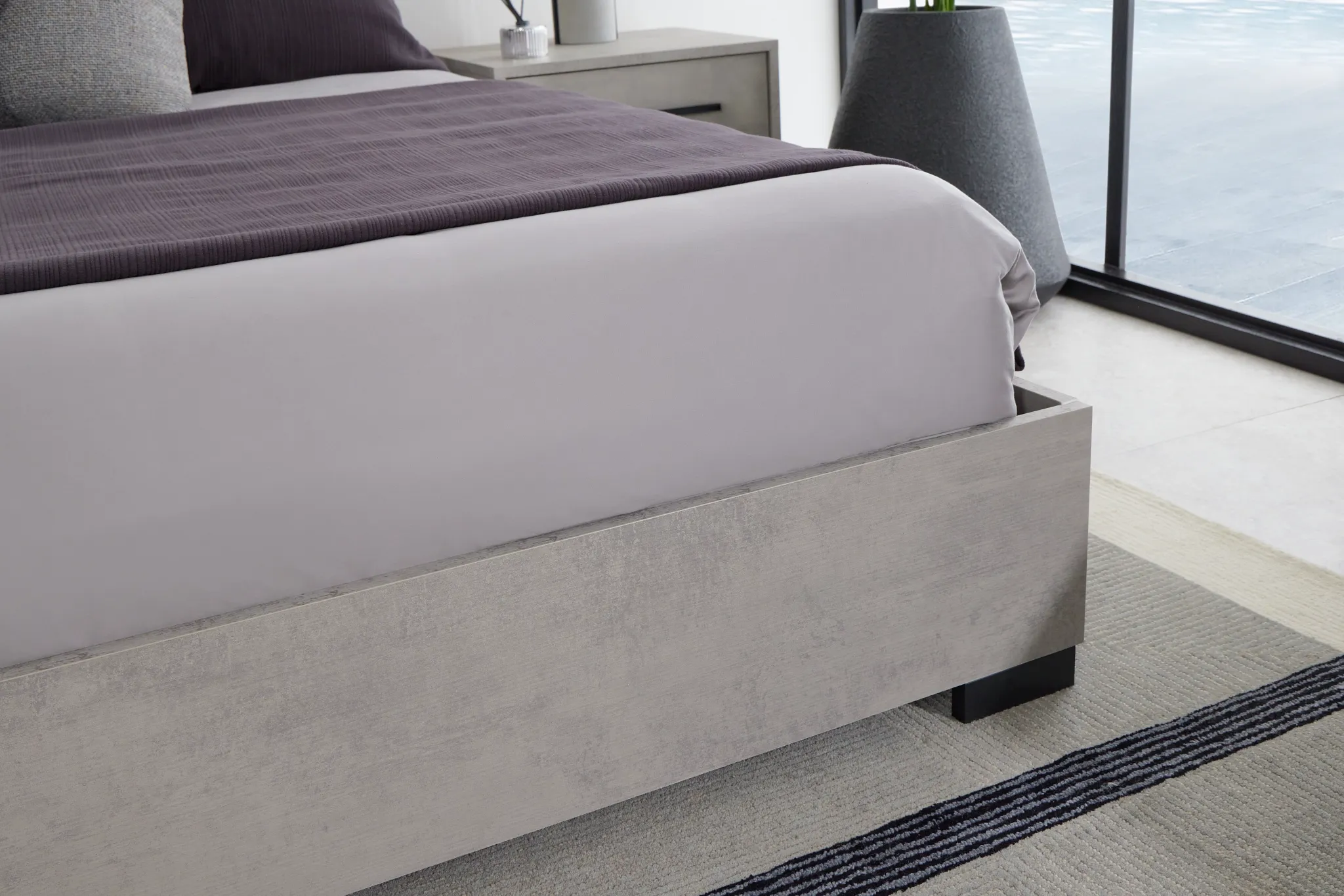 Pomona Gray Panel Bed