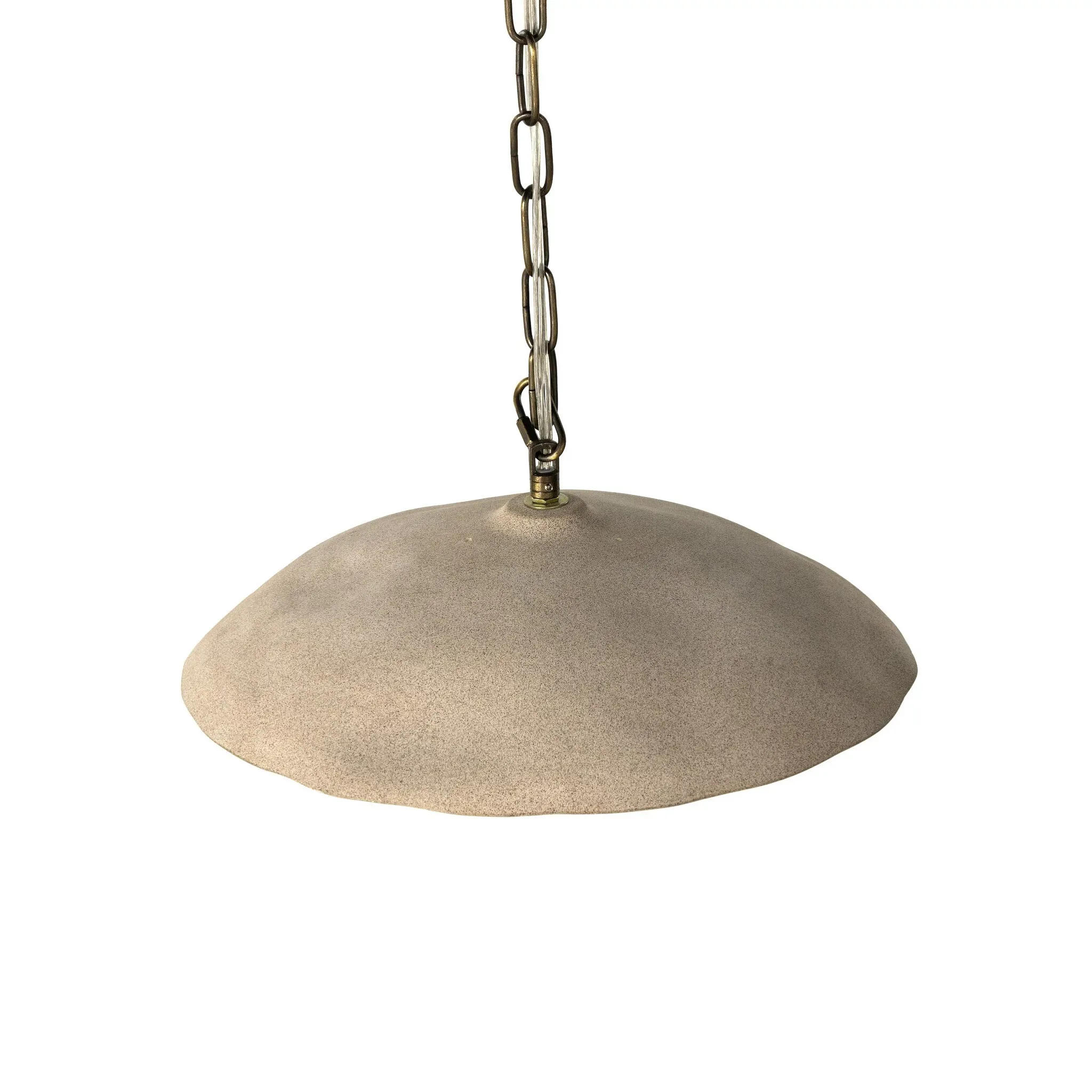 Four Hands Organic Beige Ceramic Pendant
